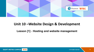  Hosting and website management