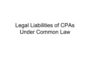 Accountants' Legal Liability