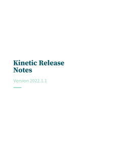 Kinetic ReleaseNotes 2022.1