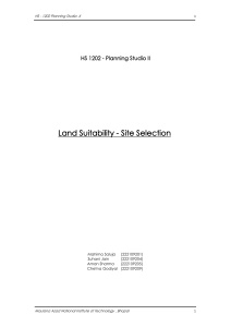 Land Suitability analysis report