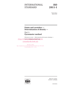 ISO 2811-1:2016 Density Measurement Standard