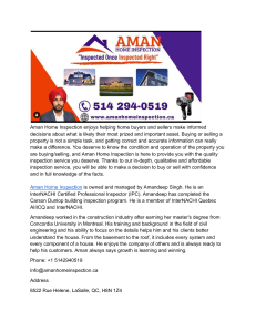 aman home inspection