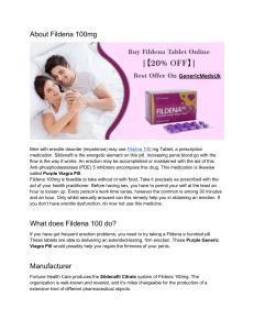 Buy Fildena 100 mg (Sildenafil Citrate) Tablet Online UK - GenericMeds UK