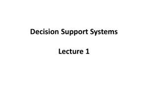 DSS Lecture 1