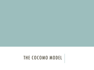 COCOMO and FPA model