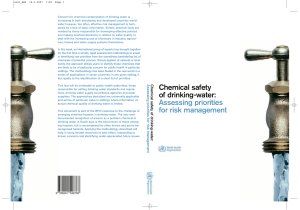  Chemical Safety of Drinking Water