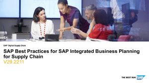 SAP IBP Best Practices for Supply Chain Planning