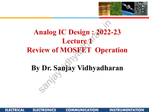 Lec-1 Review of MOS Operation