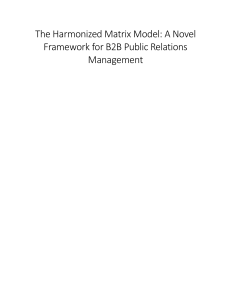The Harmonized Matrix Model: A Novel Framework for B2B Public Relations Management