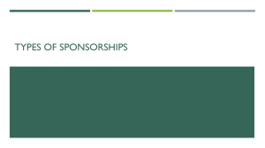Types of Sponsorships