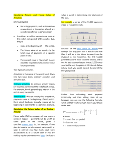 Calculating Present and Future Value of Annuities