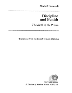Foucault Discipline and Punish