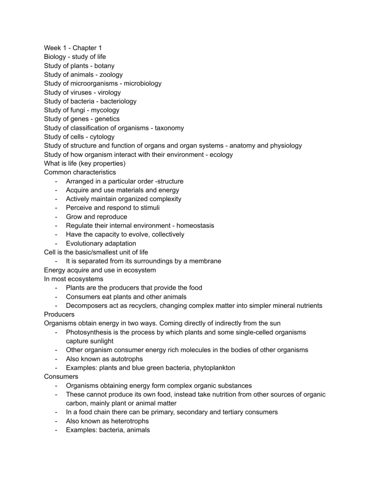 Bio Notes Bio Notes