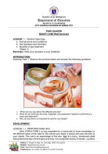 Hand Spa Lesson Plan: Nail Care & Treatments