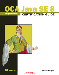 OCA Java SE 8 Programmer I Certification