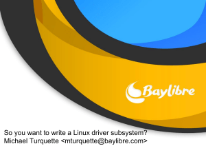 Write A Linux Driver Subsystem