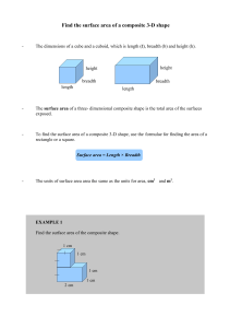 Surface area and volume of composite cuboids