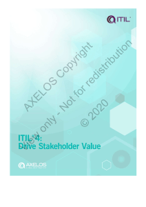 ITIL 4 Specialist Drive Stakeholder Value