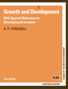 Growth and Development  With Special Reference to Developing Economies ( PDFDrive )