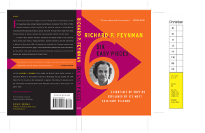 Six Easy Pieces: Feynman's Physics Essentials