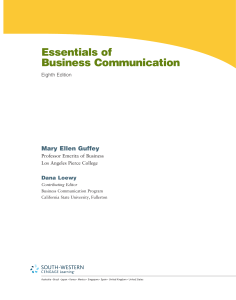Essenti  of Business Communication, 8th edition