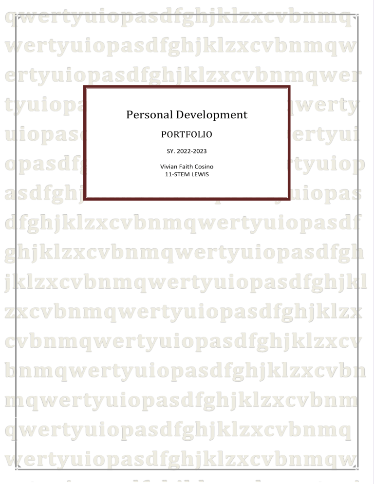 Personal Development Portfolio