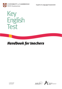 Handbook for Cambridge exams