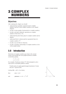 complex numbers