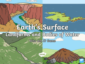 Earth's Surface Who Am I Game