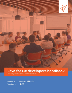 Java For C# Developers Handbook