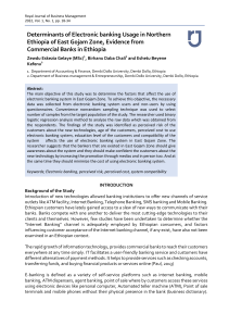 E-Banking Usage in Ethiopia: Determinants & Analysis