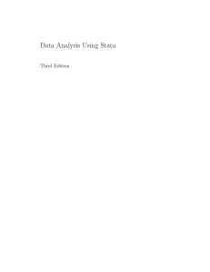 Data Analysis Using Stata Third Edition