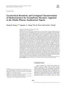 Geoelectrical Resistivity and Geological Characterization