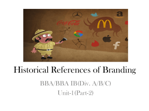 History of Branding Unit-1