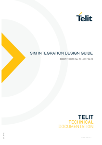 Telit SIM Integration Design Guide Application Note r13