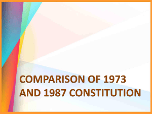 1973 vs 1987 Philippine Constitution Comparison