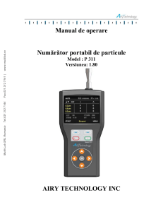 Numarator portabil de particule - Manual