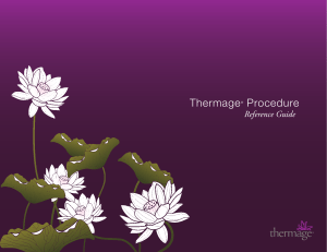 Thermage Procudure Reference Guideline