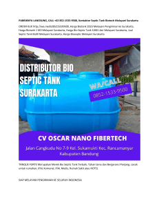 PABRIKNYA LANGSUNG, CALL +62 852-1533-9500, Kontaktor Septic Tank Biotech Melayani Surakarta