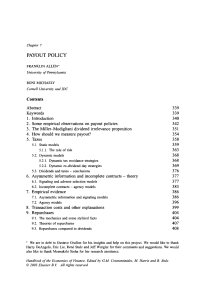 Week 5 reading - payout policy (evidence part)