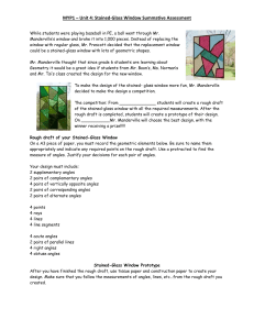 MYP 2 Math Grade 6 Stained Glass Window Criteria B and C
