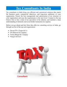 Tax Consultants In India