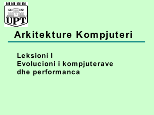 Arkitekture Kompjuteri Leksioni I Evoluc