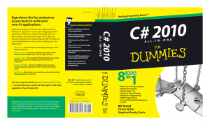 C# 2010 All-in-One for Dummies: Programming Guide