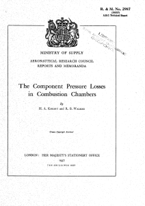 The component pressure losses in combustion chambers - H.A. Knight, R.B Walker