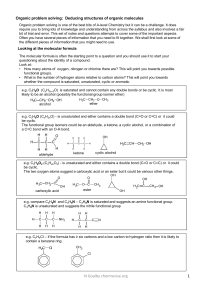 Organic Chemistry Problem Solving Worksheet