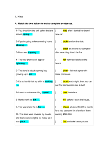 Unexpected Adverbs Student