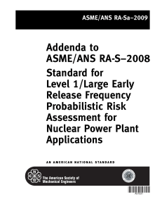 Nuclear Risk Assessment Standard Addenda