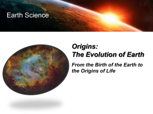 (1)origin of earth