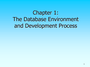 Chapter 1 database env